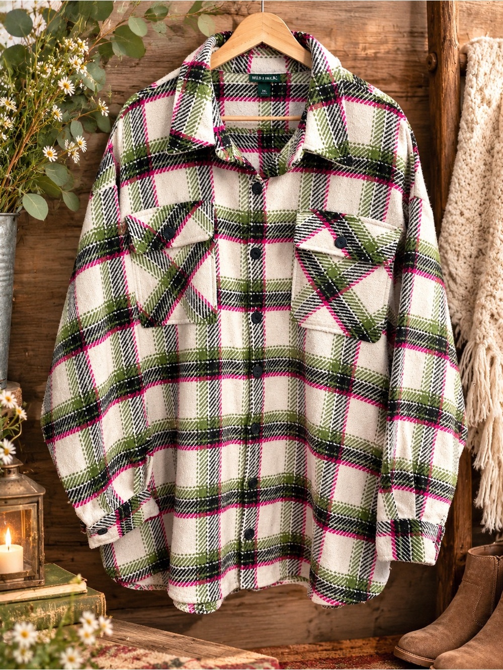 🌲 Wild Fable Oversized Plaid Cabincore Jacket/Shirt  — XXL